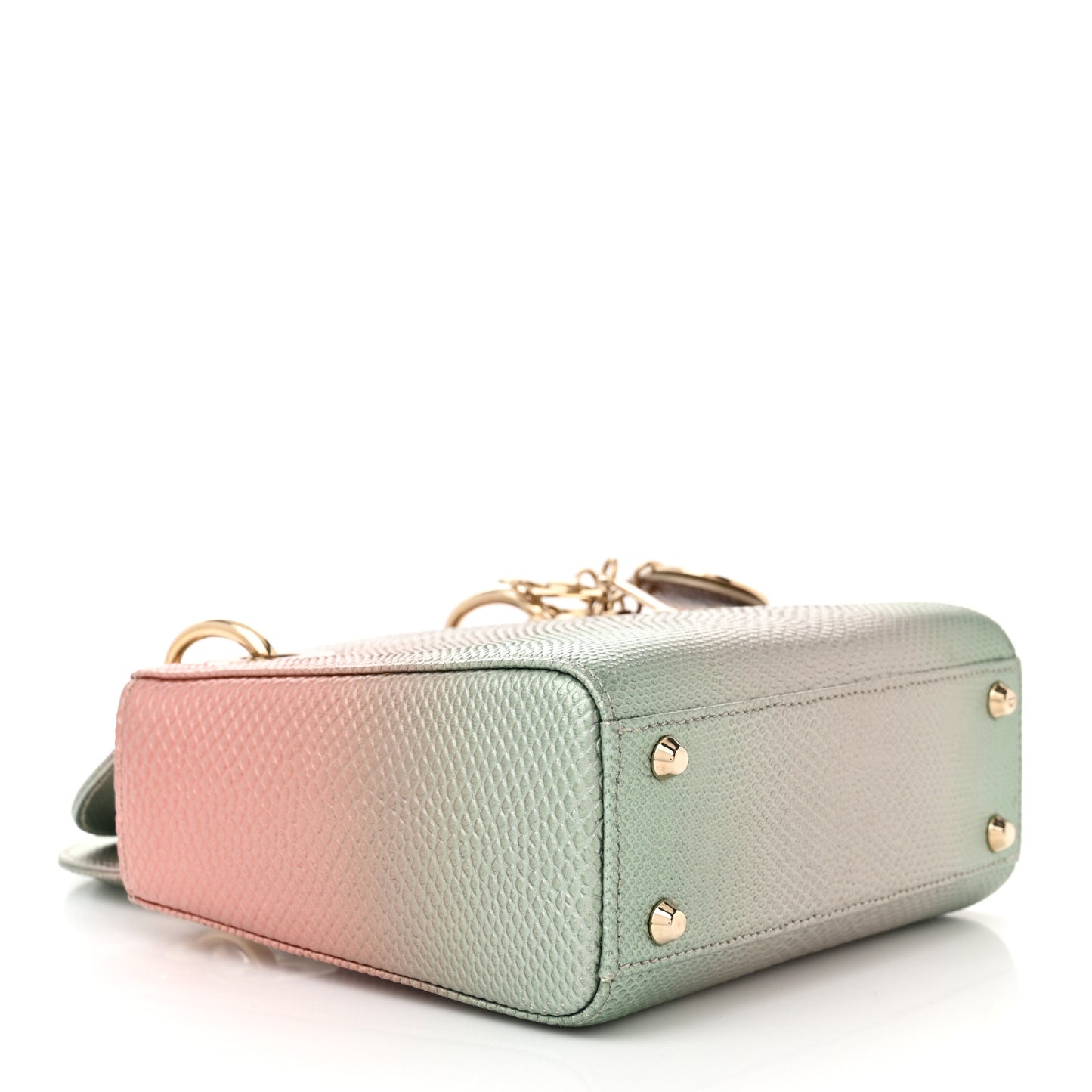 Karung Gradient Mini Lady Dior Pink Green