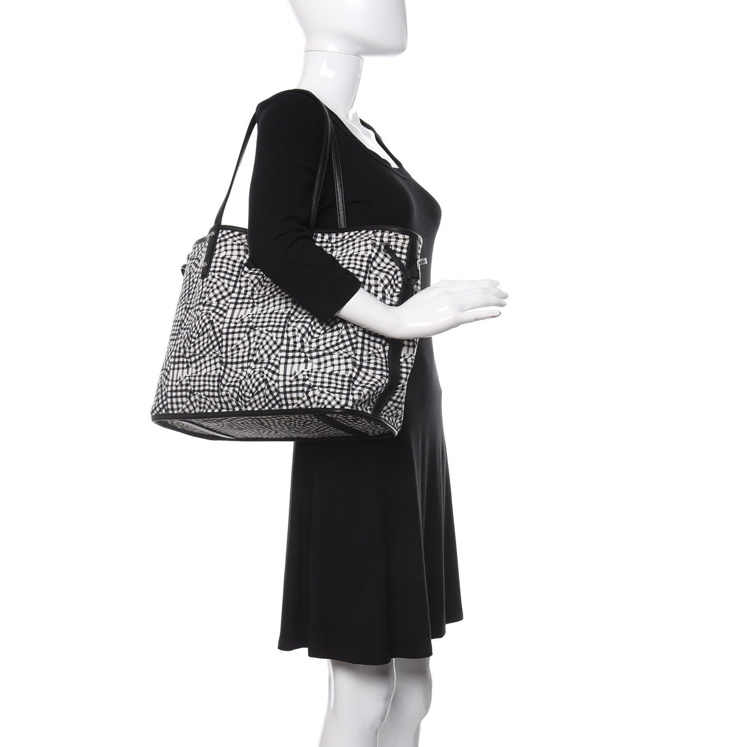 MCM Visetos Medium Project Reversible Shopper Tote Black 2 of 15