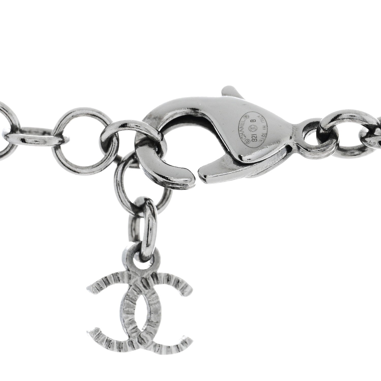 Chanel Ruthenium Crystal CC Chain Necklace 4 of 4