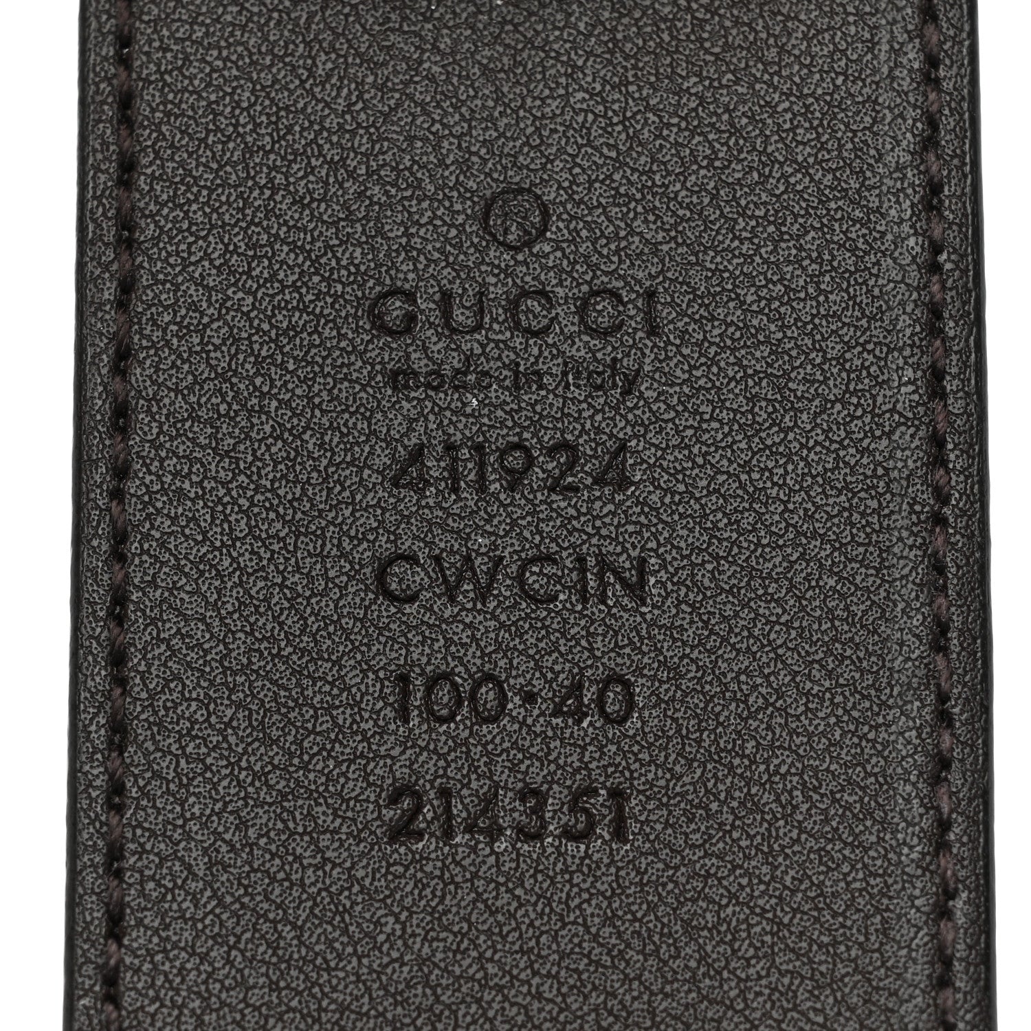 Gucci Guccissima Signature Interlocking G 40mm Belt 100 40 Black 3 of 5