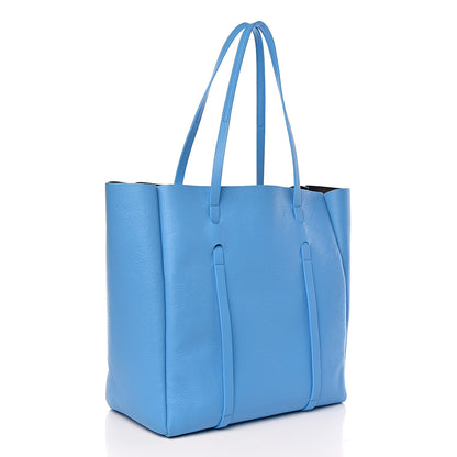Balenciaga Veau Baltimore Double Sided Small Everyday Tote Bleu Turquoise Black 3 of 11
