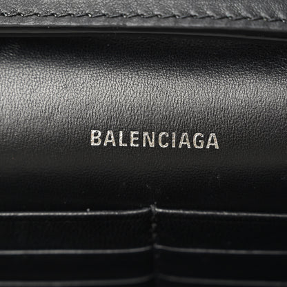 Balenciaga Fleece Leopard Print Hourglass Chain Bag Brown 6 of 9