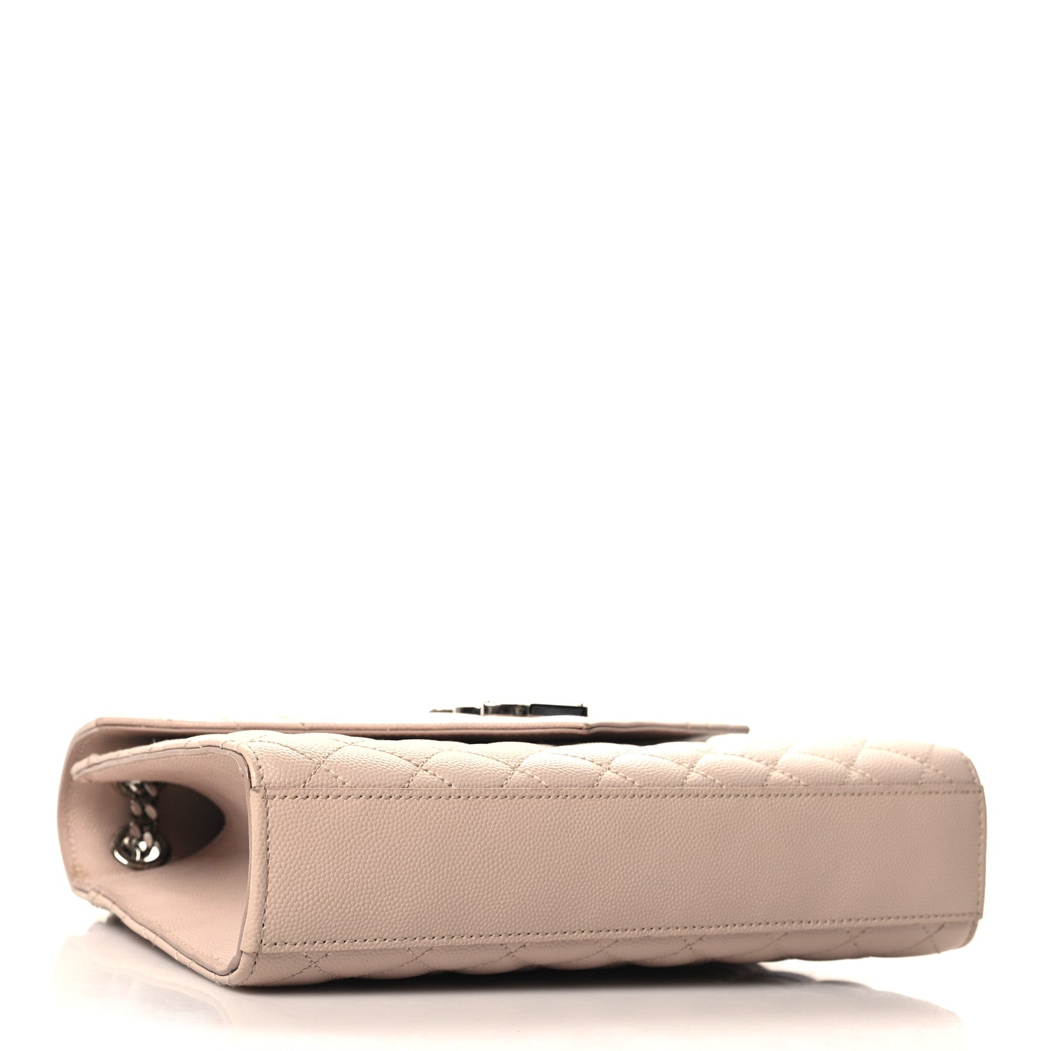 Saint Laurent Grain De Poudre Textured Mixed Matelasse Medium Triquilt Monogram Satchel Marble Pink 4 of 10