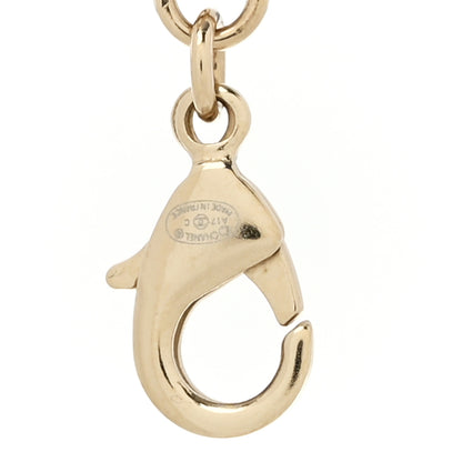 Chanel Crystal Chain Baguette Logo Star Bracelet Gold 4 of 5