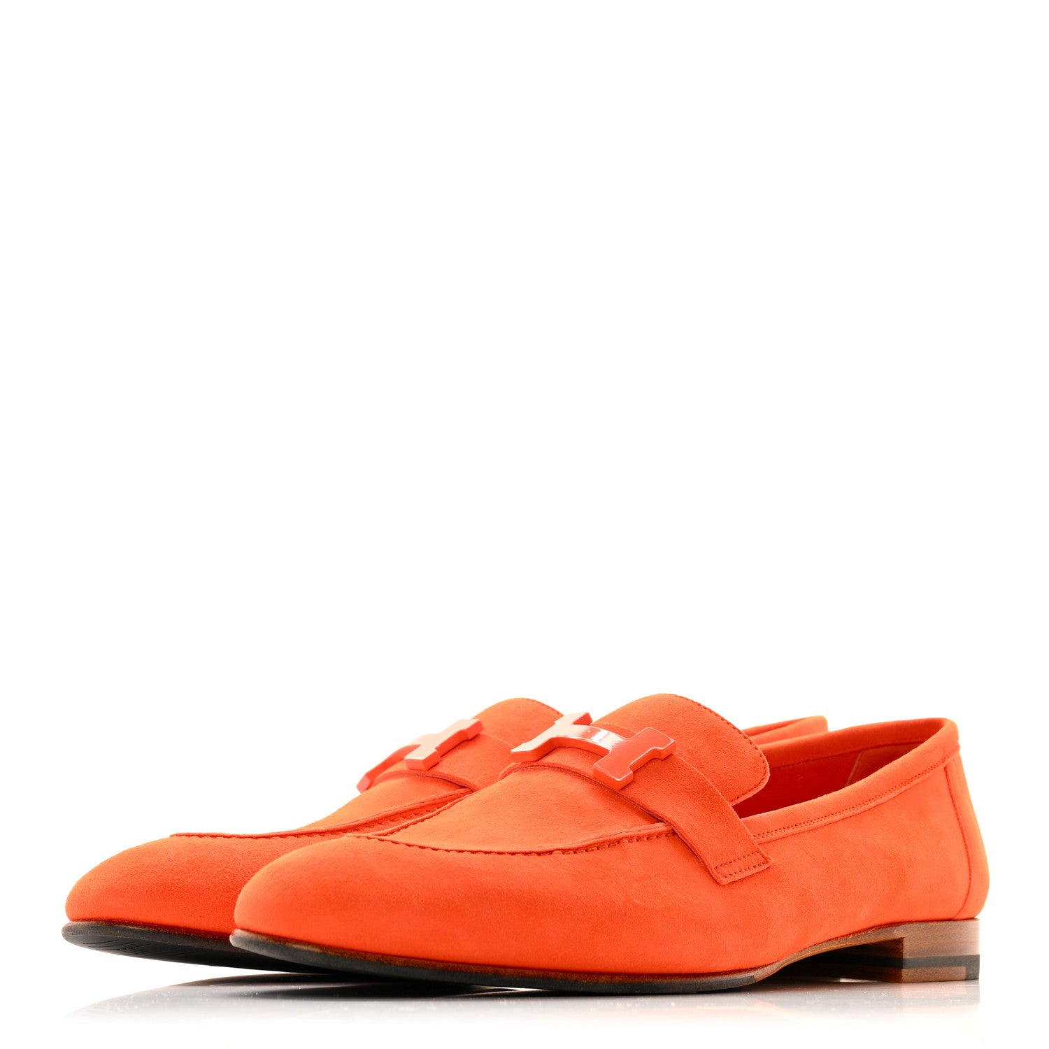 Hermes Suede Goatskin Paris Loafers 39.5 Feu 4 of 10