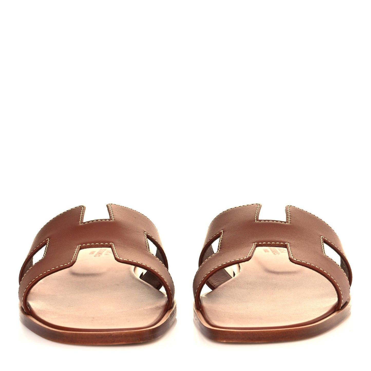 Box Calfskin Oran Sandals 38.5 Gold