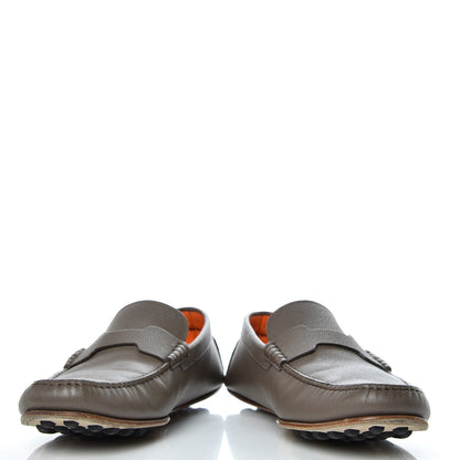 Hermes Epsom Mens Oscar Loafers 42 Etoupe 5 of 10