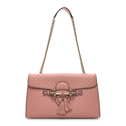 Gucci Microguccissima Medium Emily Chain Shoulder Bag Soft Pink 1 of 10