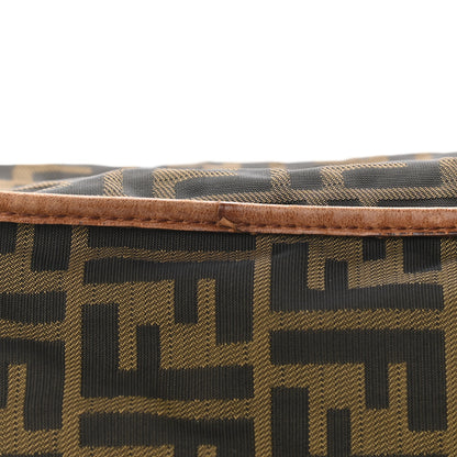 Fendi Zucca Vitello Patchwork Shoulder Flap Bag Tobacco Sabbia 9 of 12
