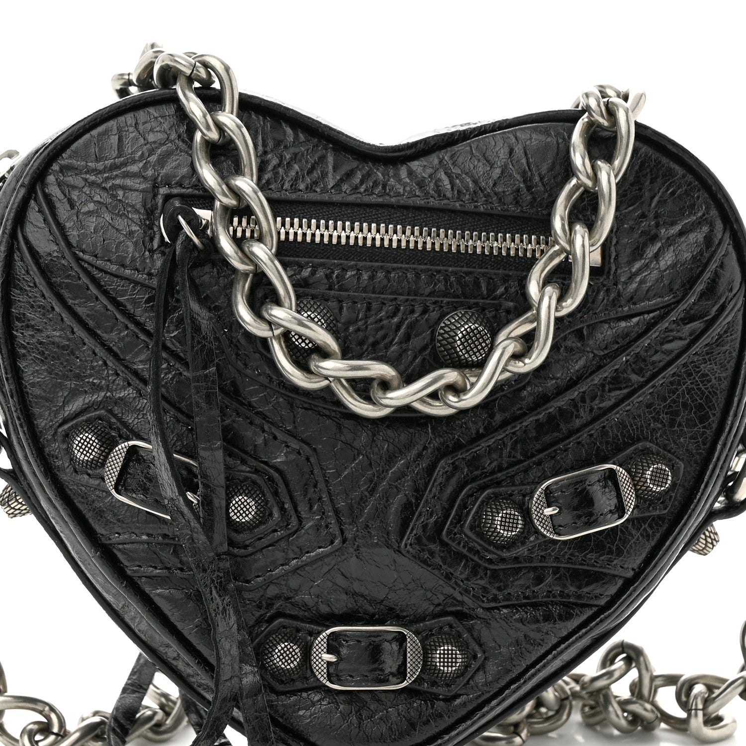 Balenciaga Agneau Arena Mini Le Cagole Heart Bag Black 8 of 10