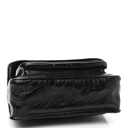 Saint Laurent Crinkled Calfskin Matelasse Monogram Medium Niki Chain Satchel Black 4 of 9