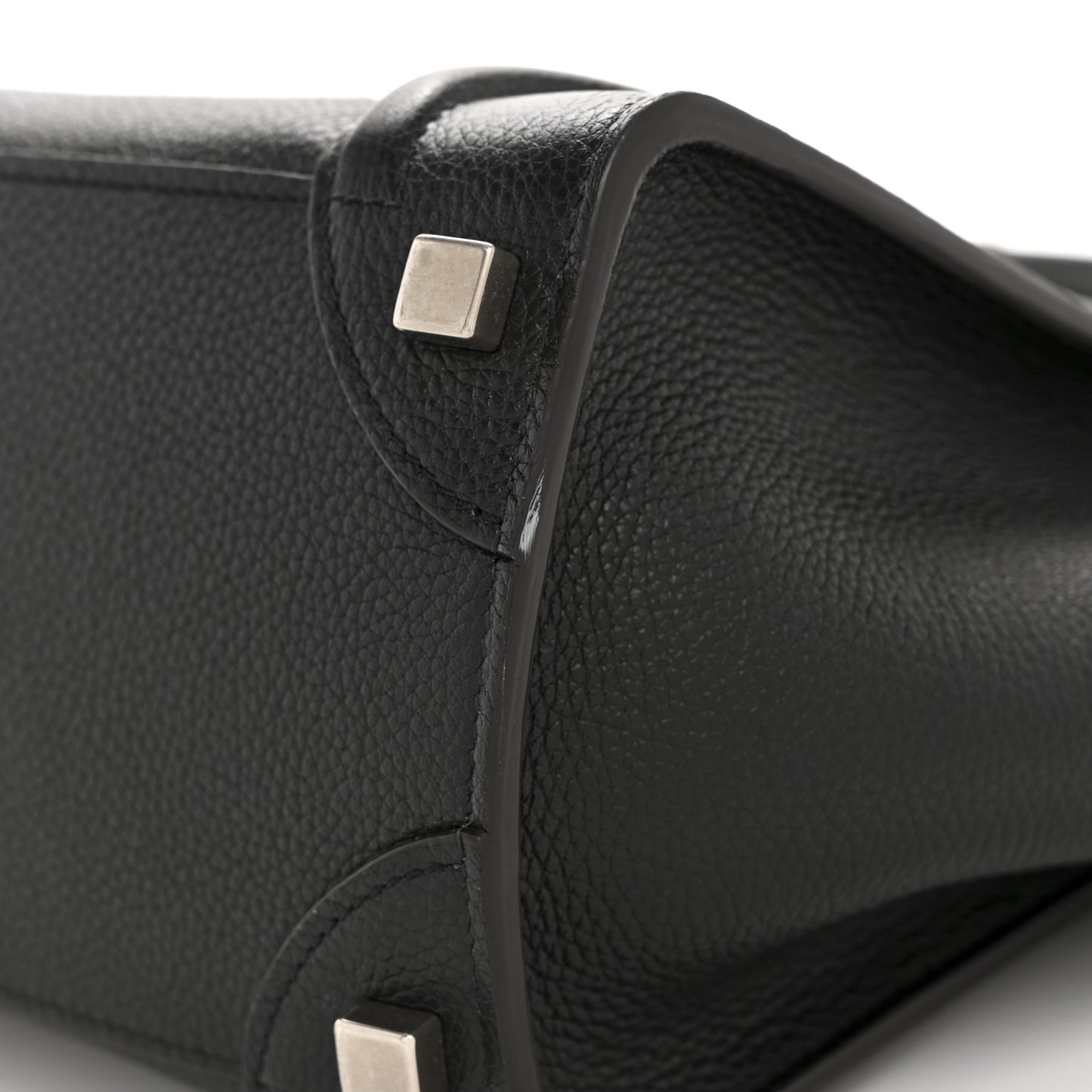 Drummed Calfskin Micro Luggage Black