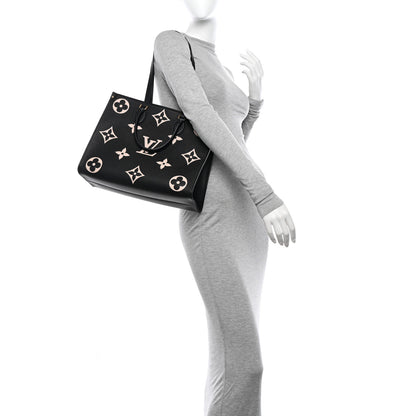 Louis Vuitton Empreinte Monogram Giant Onthego MM Black Beige 2 of 10