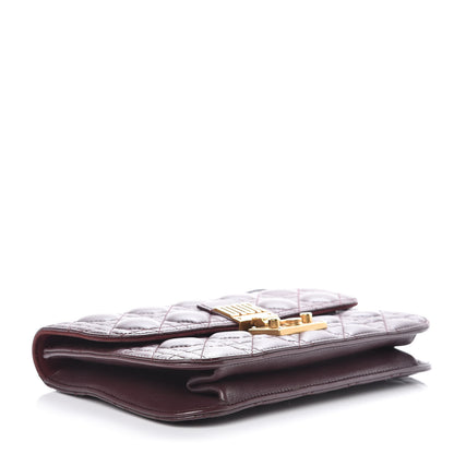 Christian Dior Lambskin Cannage Large Dioraddict Flap Bag Burgundy 4 of 15