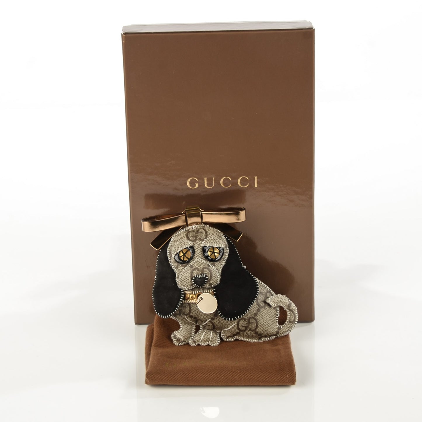 GG Supreme Monogram Sam Dog Key Charm