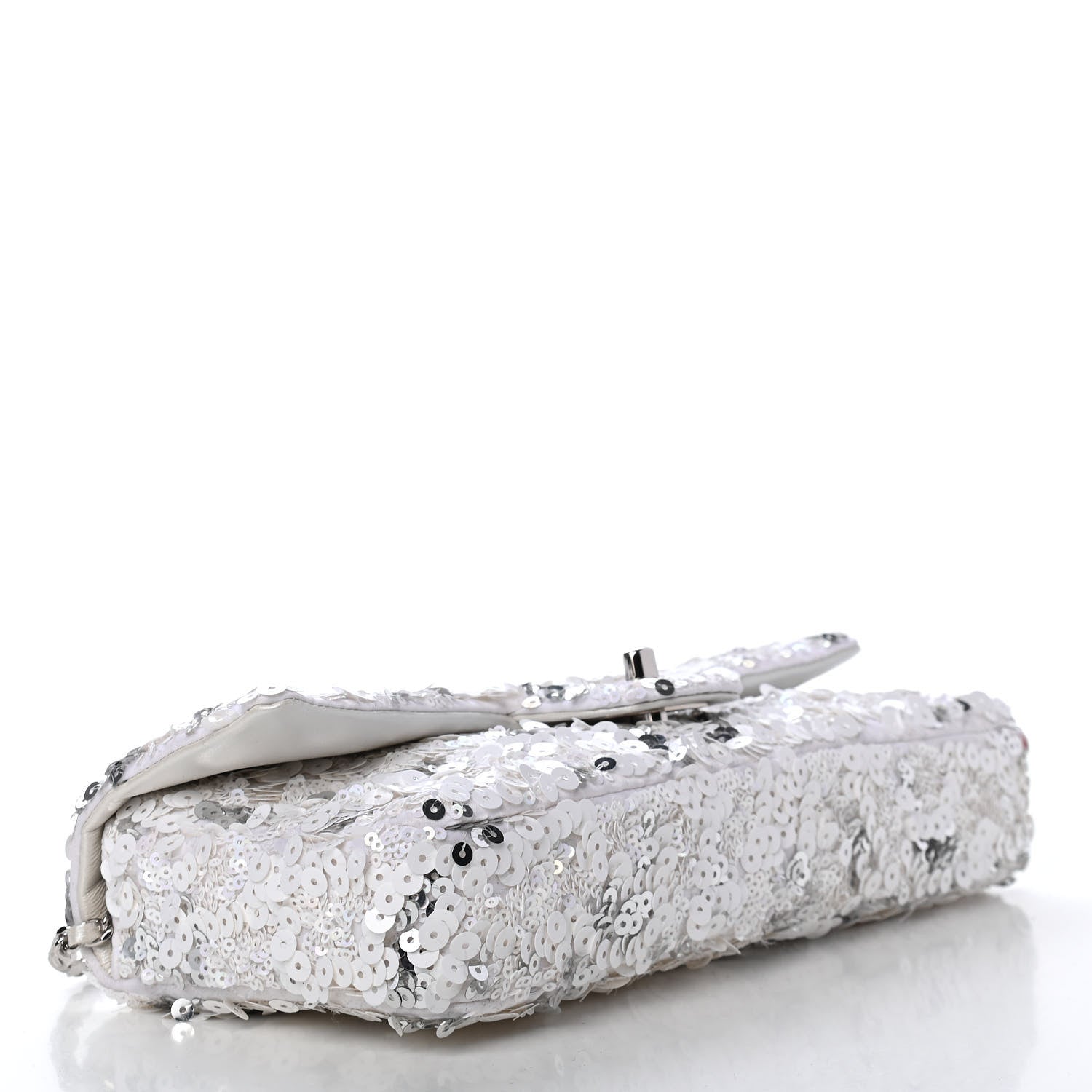 Chanel Sequin East West Flap Dark White 3 of 14