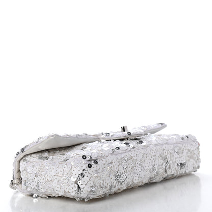 Chanel Sequin East West Flap Dark White 3 of 14