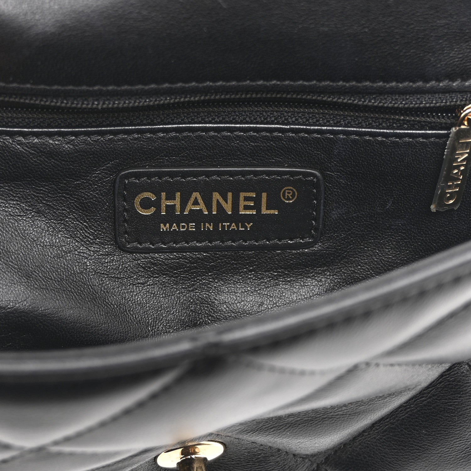 Chanel Lambskin Quilted Small Easy Carry Flap Black 6 of 10