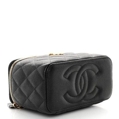 Chanel Caviar Quilted Sweetheart Vanity Case Black 4 of 11