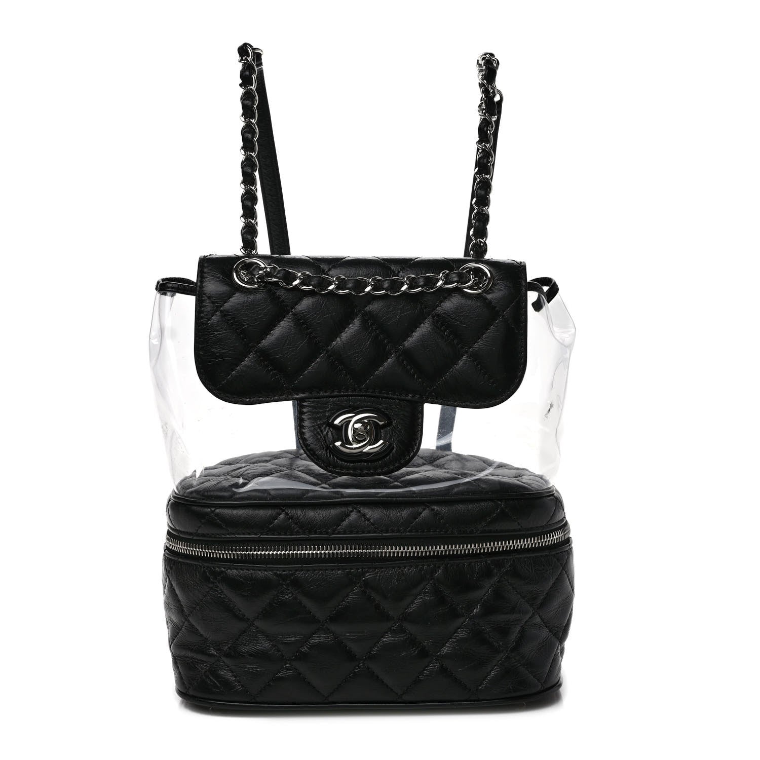 Chanel Crumpled Calfskin PVC Quilted Flap Black 1 of 10