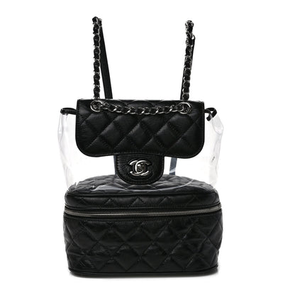 Chanel Crumpled Calfskin PVC Quilted Flap Black 1 of 10