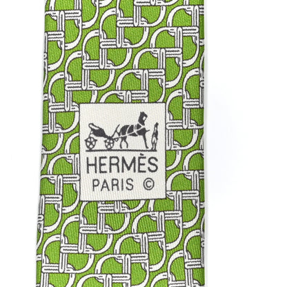 Hermes Silk Printed Mens Neck Tie 3 of 5