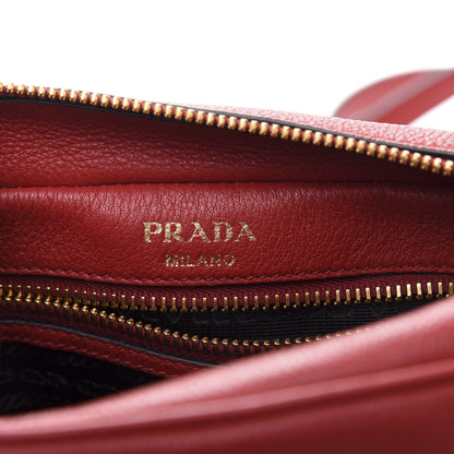 Prada Vitello Daino Camera Crossbody Rosso 9 of 11