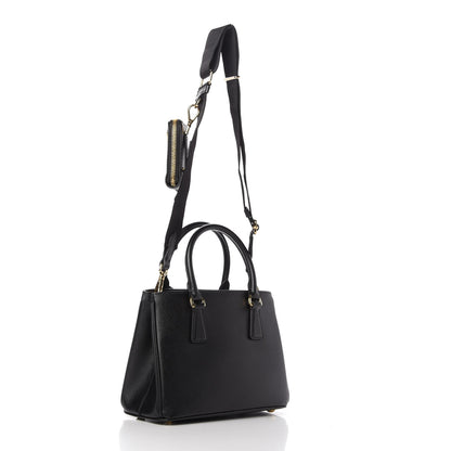 Prada Saffiano Lux Micro Galleria Shoulder Bag Black 3 of 10