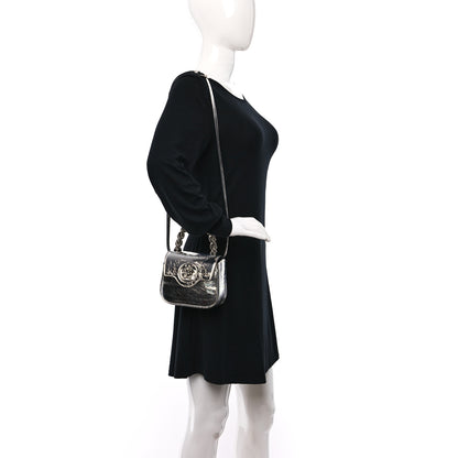 Versace Metallic Crackled Lambskin Mini La Medusa Silver 2 of 8