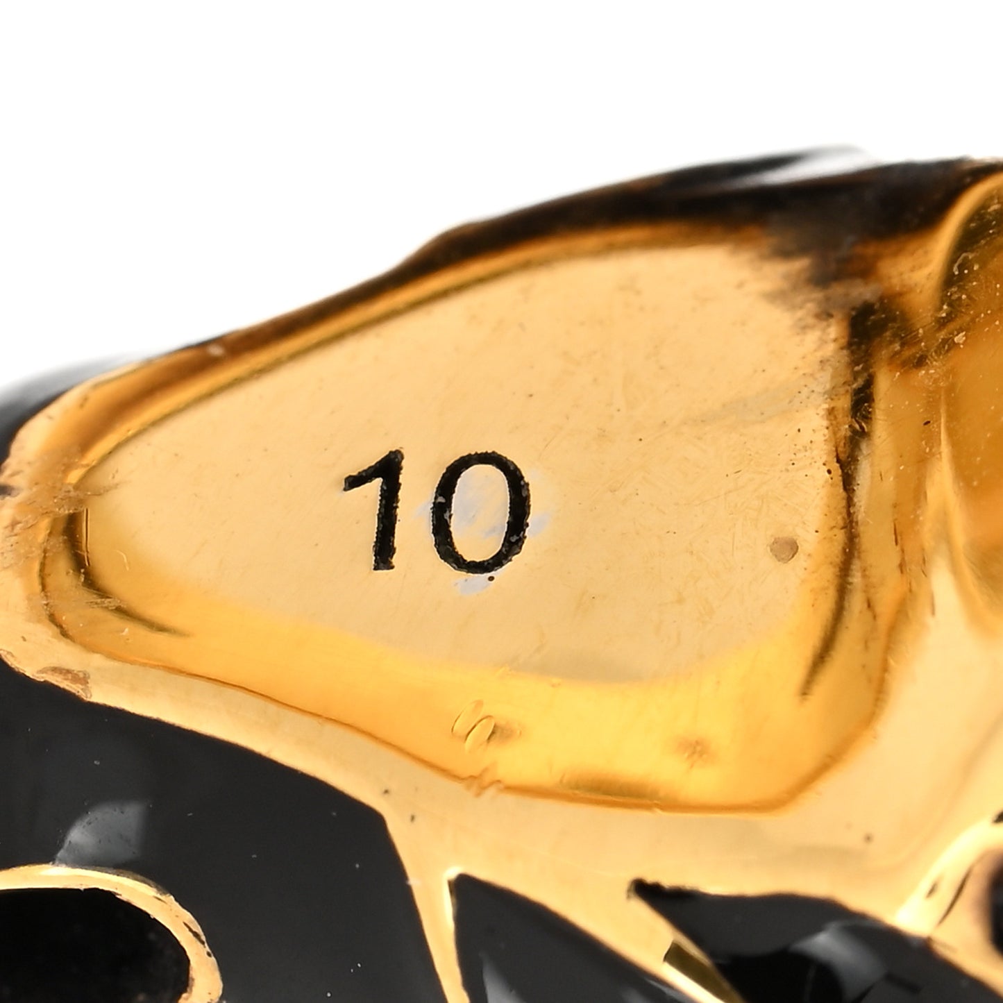Tiger Heads Double Wrap Ring 50 5.5 Aged Gold Black
