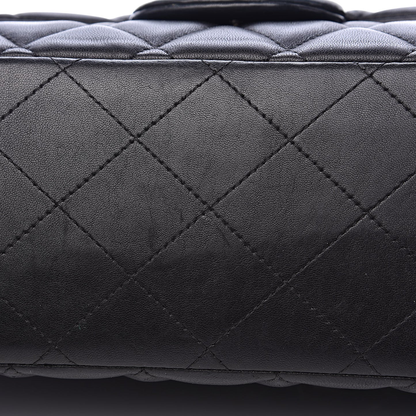 Lambskin Quilted Maxi Double Flap Black