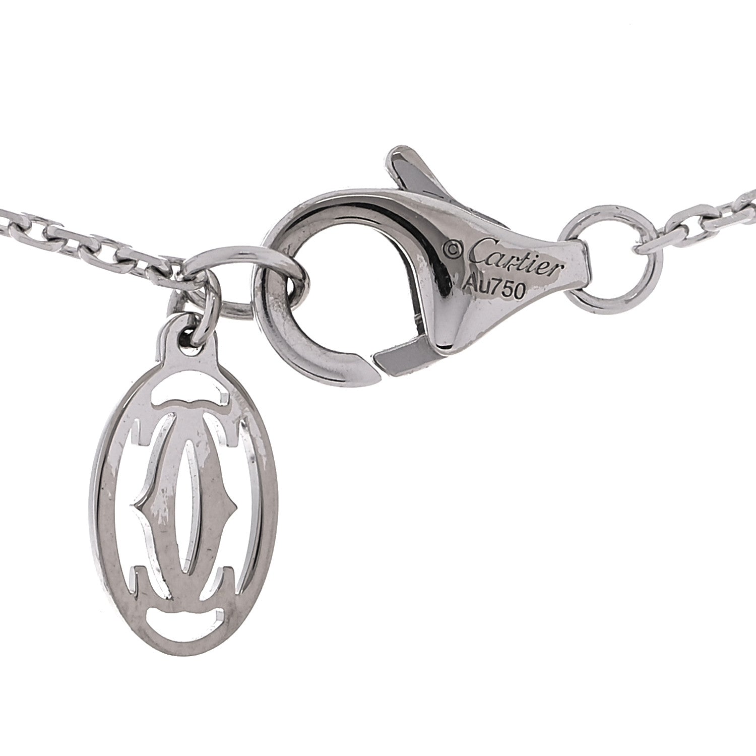 Cartier 18K White Gold Diamond XS D'Amour Pendant Necklace 5 of 6