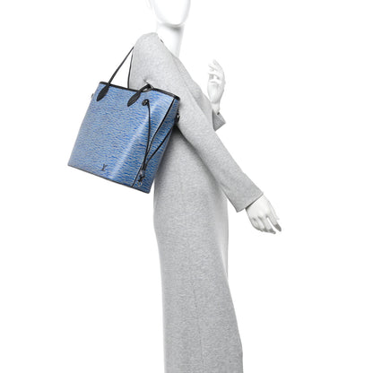 Louis Vuitton Epi Neverfull MM Denim Light 3 of 21