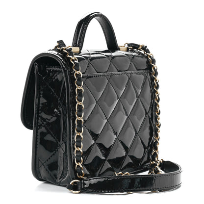 Chanel Patent School Memory Mini Top Handle Flap Black 3 of 12