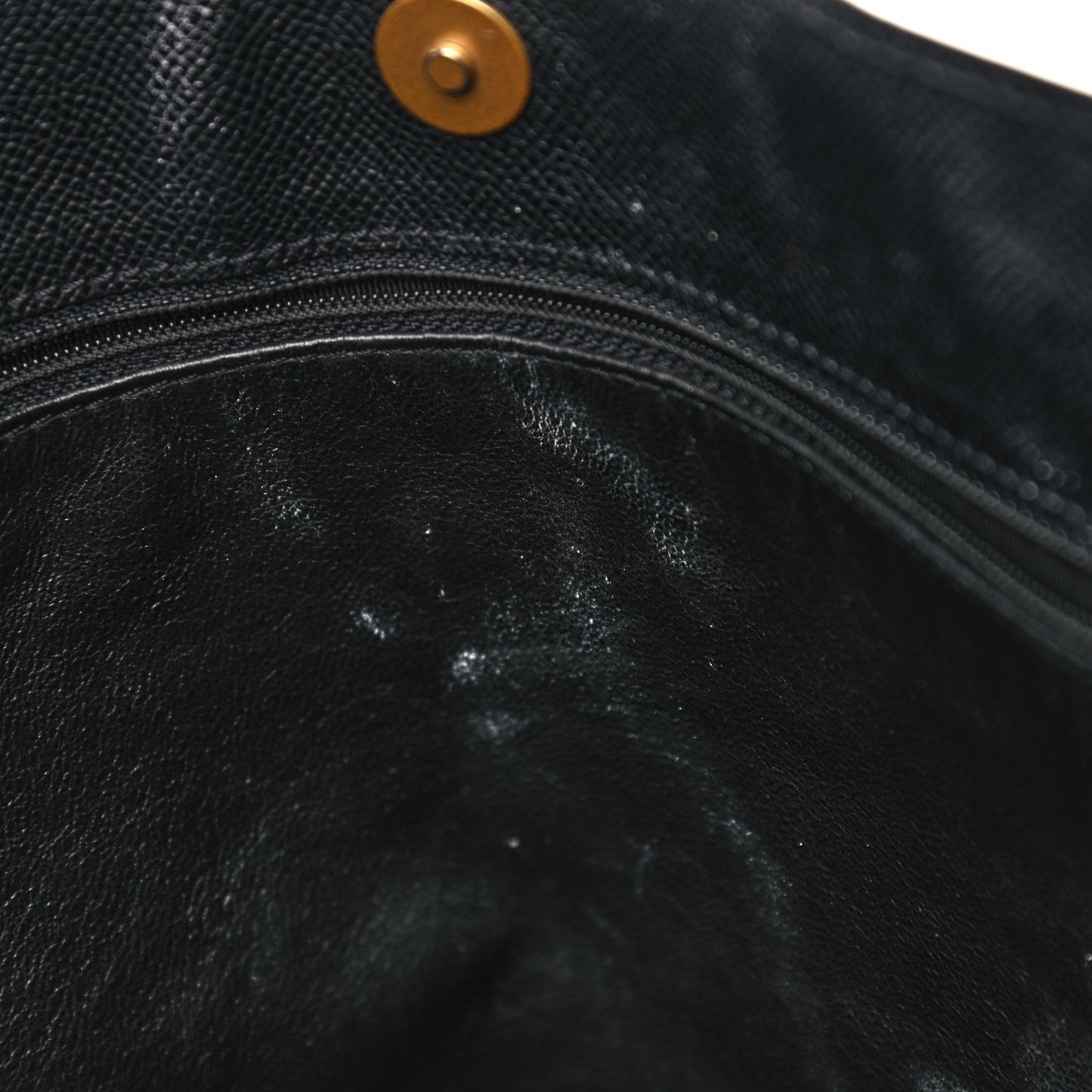 Grained Calfskin Shopping Tote Black