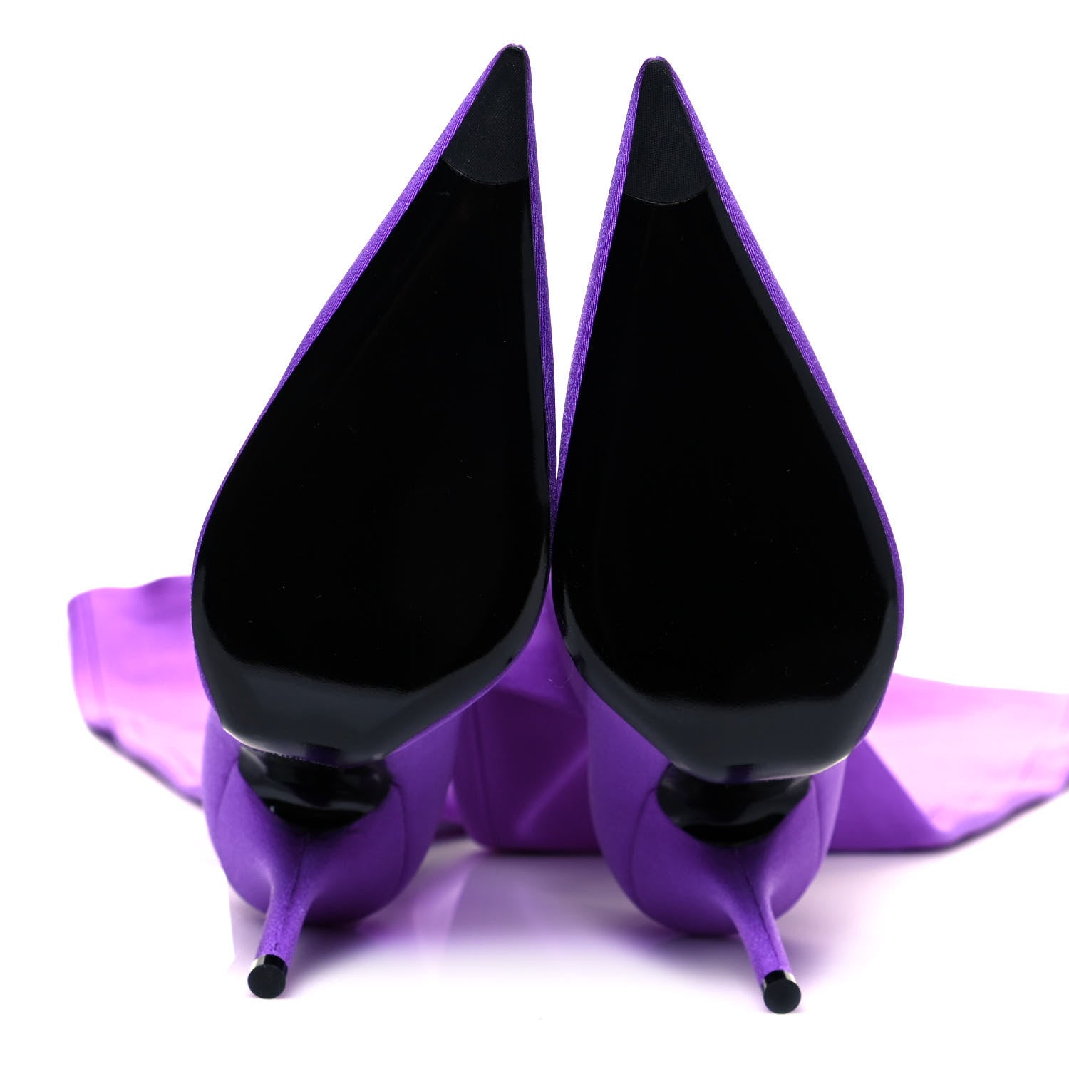 Balenciaga Spandex Pointed Toe Knife Thigh High Boots 38 Violet 5 of 8