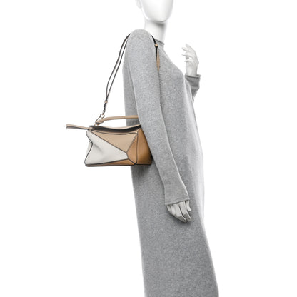 Loewe Calfskin Small Puzzle Bag Dusty Beige Soft White 2 of 13