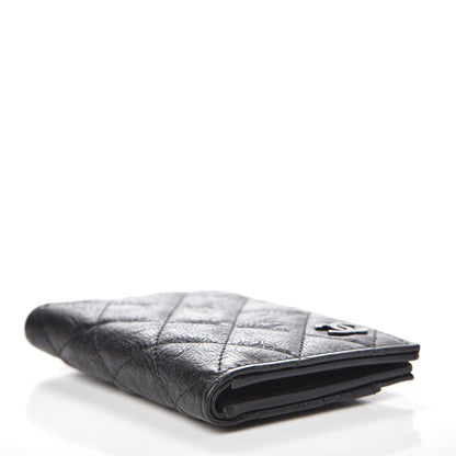 Chanel Crumpled Calfskin Quilted Card Holder Wallet So Black 4 of 10