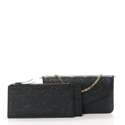 Louis Vuitton Empreinte Pochette Felicie Chain Wallet Black 3 of 15