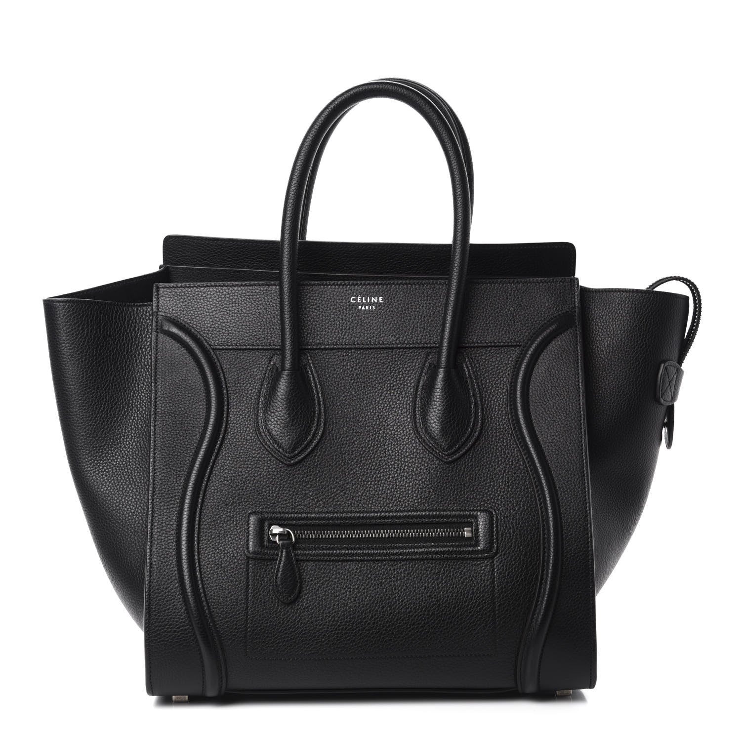 Celine Drummed Calfskin Mini Luggage Black 1 of 10