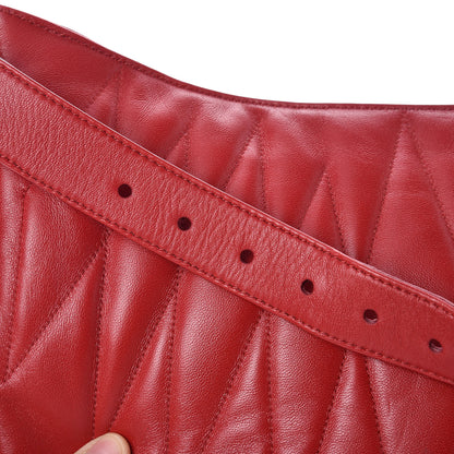 Miu Miu Nappa Matelasse Belt Bag Fuoco Cannella 10 of 10