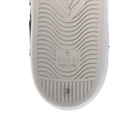 Gucci Lace Crystal Sylvie Web Flower Leaf Womens Ace Sneakers 39 Black Tan Beige 8 of 10