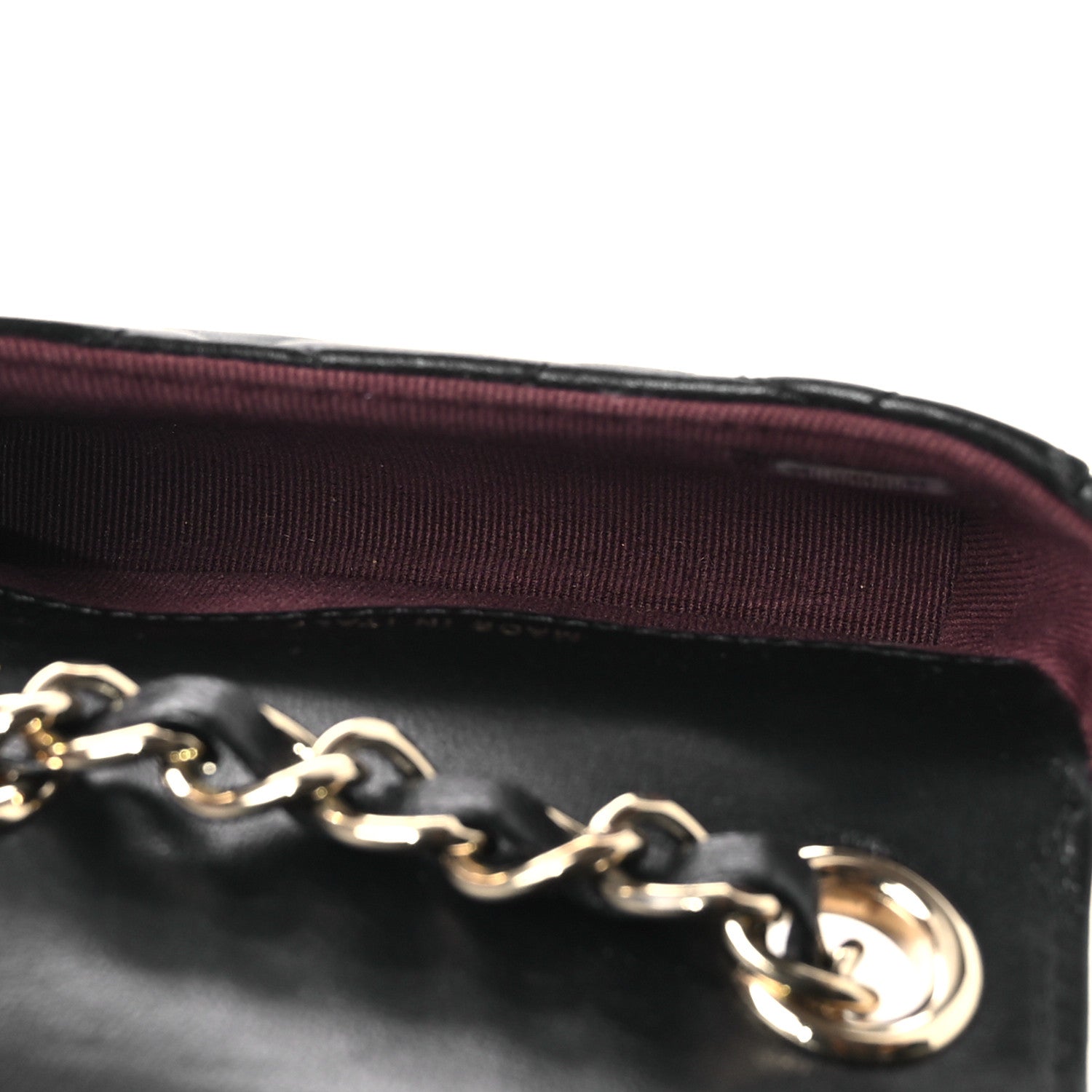 Chanel Lambskin Quilted Mini Chain Belt Bag Black 5 of 11