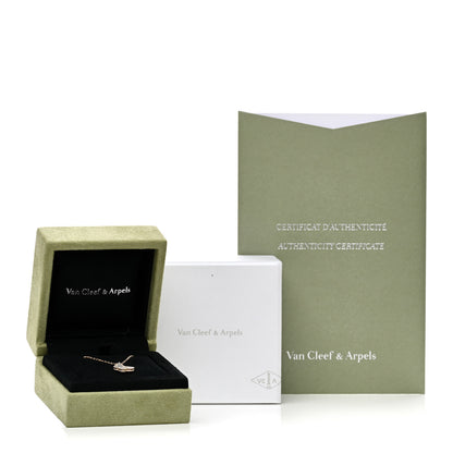 Van Cleef & Arpels 18K Yellow Gold Mother of Pearl Sweet Alhambra Butterfly Pendant Necklace 5 of 5