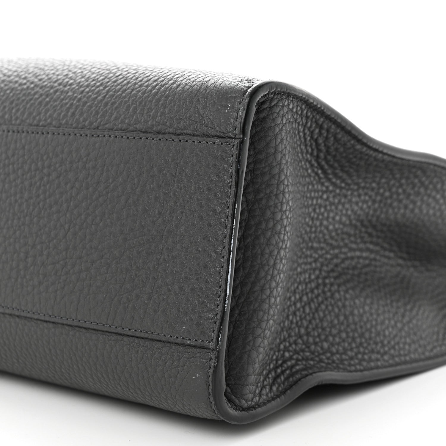 Fendi Cuoio Romano Glazed Fabric FF 1974 Peekaboo X-Lite Fit Asfalto Mou Black 10 of 11