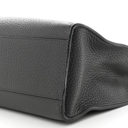 Fendi Cuoio Romano Glazed Fabric FF 1974 Peekaboo X-Lite Fit Asfalto Mou Black 10 of 11