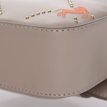 Chloe Smooth Calfskin Little Horses Embroidered Signature Belt Bag Pastel Grey 6 of 9