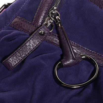 Gucci Suede Icon Bit Shoulder Bag Purple 1 of 8