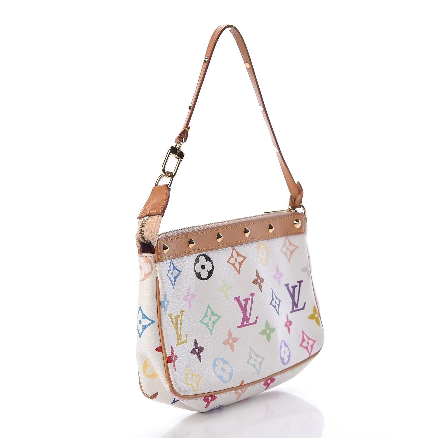 Louis Vuitton Monogram Multicolor Pochette Accessories White 3 of 14
