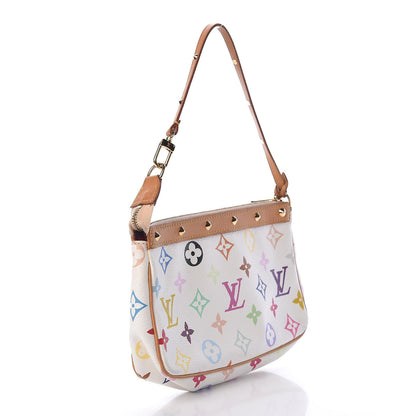 Louis Vuitton Monogram Multicolor Pochette Accessories White 3 of 14